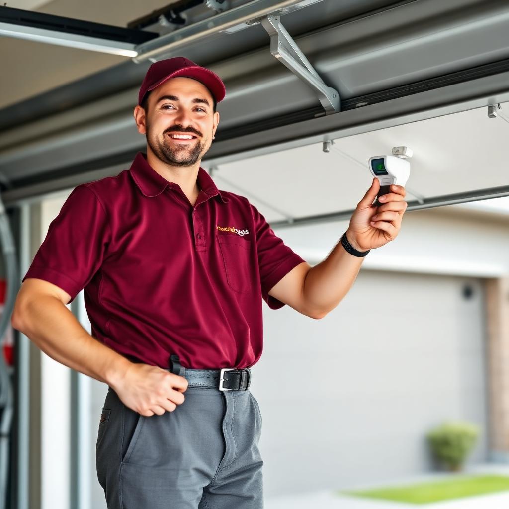 Garage Door Palmyra certified technician testing garage door safety features
